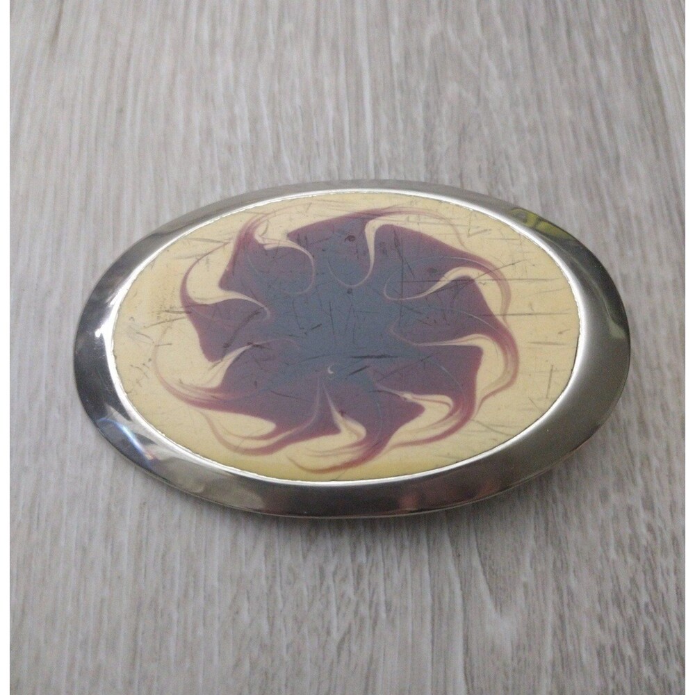 Vintage 70'ish Enameled Belt Buckle - Picture 6 of 6